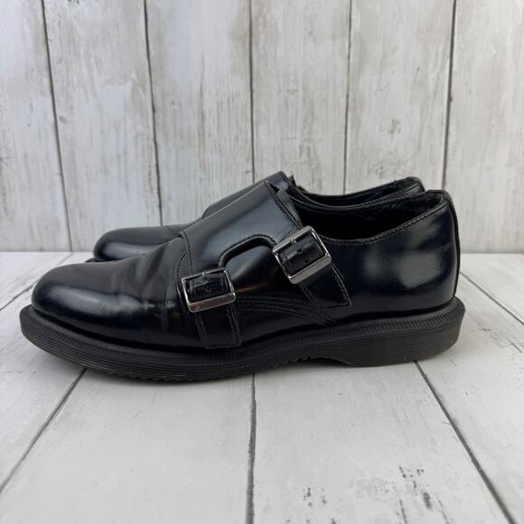 Dr. Martens Polished Smooth Black Pandora Double Monk Strap Shoe Size US 6 EU 37 - Picture 8 of 16